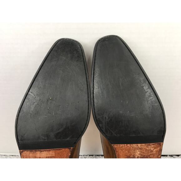 Magnanni Brown Leather Plain Toe Career Oxford Derby Dress Shoes Mens 11 12054 - Picture 10 of 14